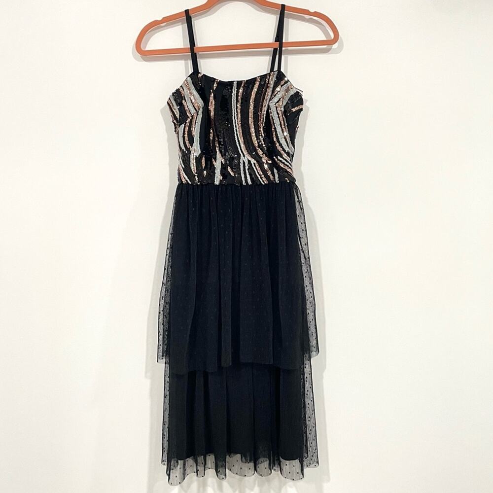 Final Price Dress the Population Sequin Tulle NYE Dress - Picture 2 of 11